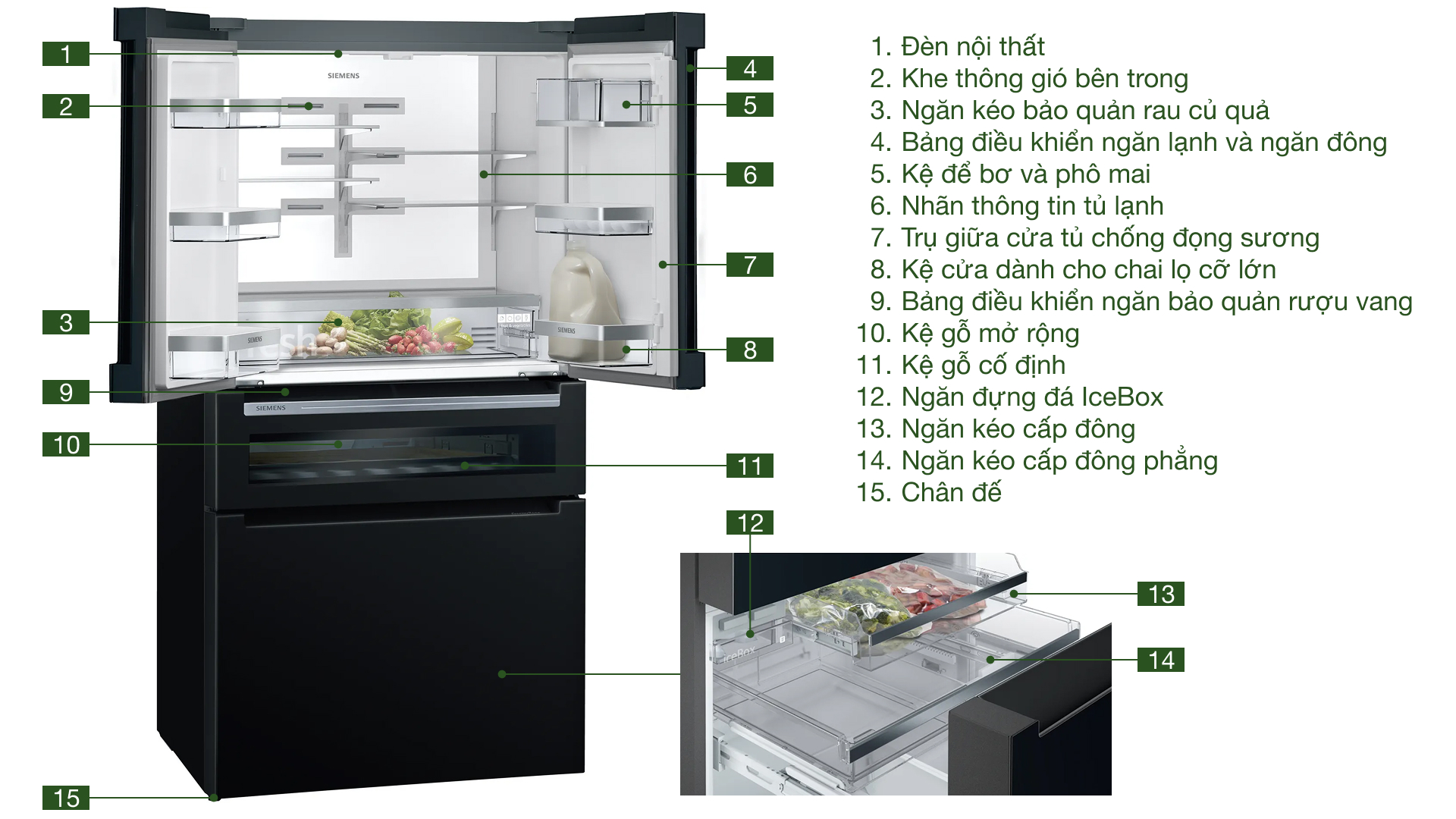Tủ lạnh Siemens 572 lít KF96RSBEA iQ700