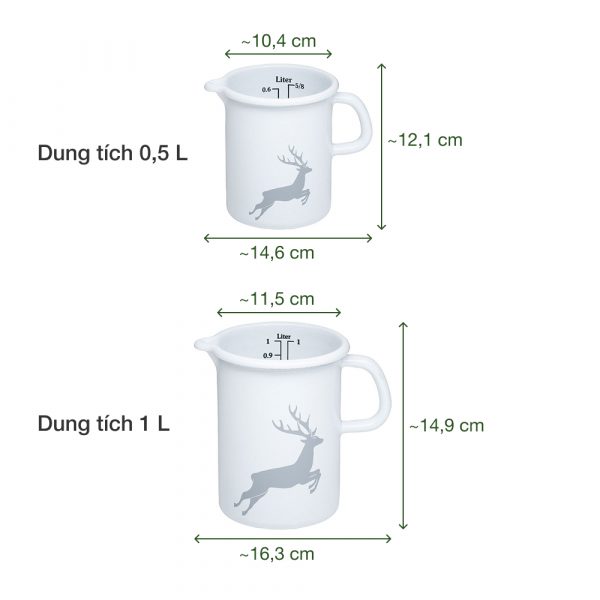 Cốc đong tráng men Riess Country