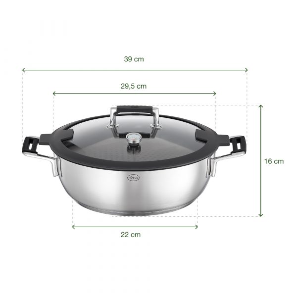 Nồi hấp phủ chống dính Rösle 910978 SILENCE PRO ProResist 28cm