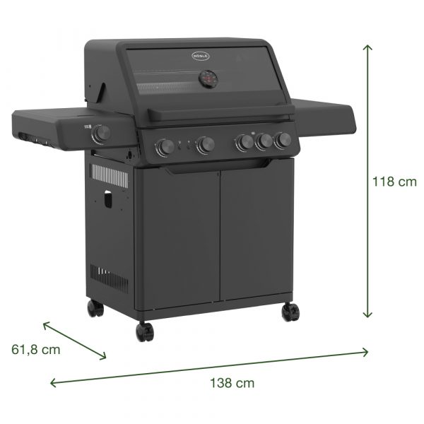 bep nuong gas rosle 251053 allflame hero 4 50mbar 21000 W 9