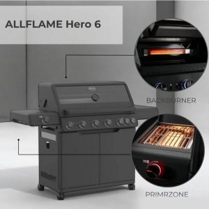 bep nuong gas rosle 251054 allflame hero 6 50mbar 28000 w 5