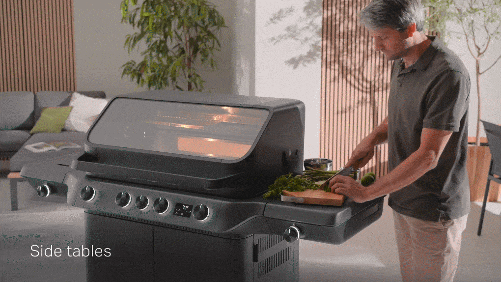 Bếp nướng gas Rösle 251063 Blazeflame Master 4 30mbar - Bàn bên có thể gập gọn bep nuong gas rosle 251063 blazeflame master 4 30mbar 10