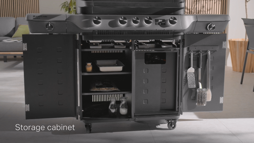 Bếp nướng gas Rösle 251063 Blazeflame Master 4 30mbar - Không gian lưu trữ bep nuong gas rosle 251063 blazeflame master 4 30mbar 9