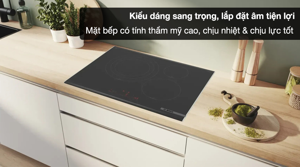 Bếp từ 3 vùng nấu Bosch PID775HC1E Series 6 7400 W - Tổng quan thiết kế