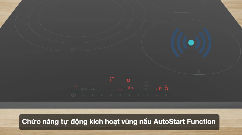 Bếp từ 3 vùng nấu Bosch PID775HC1E Series 6 7400 W - Tính năng tự động kích hoạt vùng nấu AutoStart Function