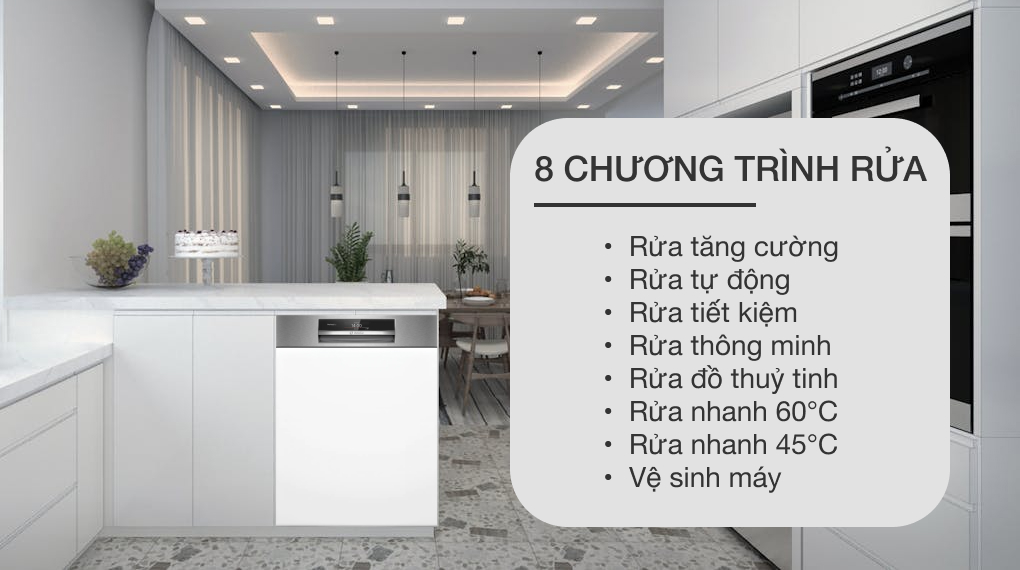 Máy rửa bát bán âm Bosch SMI8ZDS81T Serie 8