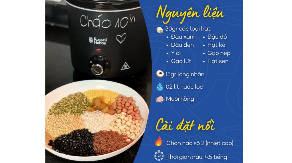 tong hop 20 cong thuc nau an voi noi nau cham russell hobbs 46
