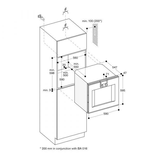 Lò nướng âm tủ Gaggenau BO450112 Serie 400