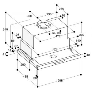 May hut mui ap tuong Gaggenau AF210162 serie 204