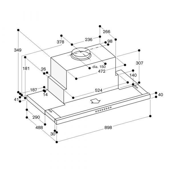 May hut mui ap tuong Gaggenau AF210192 serie 207