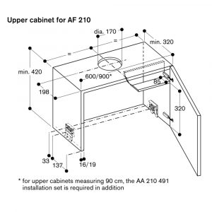 May hut mui ap tuong Gaggenau AF210192 serie 208
