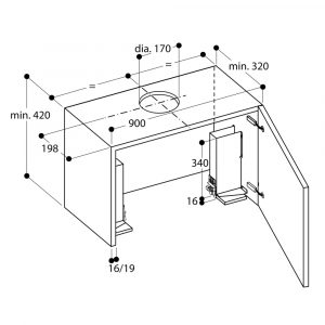 May hut mui ap tuong Gaggenau AF210192 serie 209