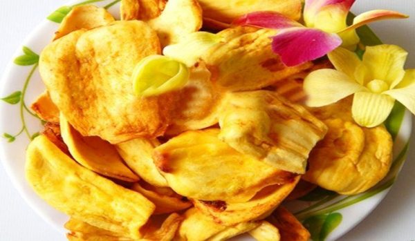 Thành phẩm mít sấy bằng lò nướng thơm ngon, giòn rụm