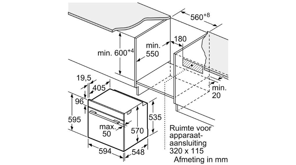 Lò nướng Bosch HBG536EB3 Serie 6 âm tủ - Lắp đặt trong tủ bếp ngang lo nuong bosch hbg536eb3 serie 6 4 1