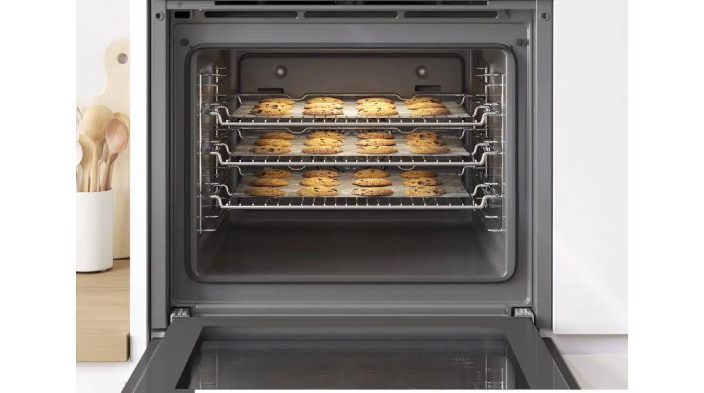 Lò nướng Bosch HBG536EB3 Serie 6 âm tủ - Nướng cùng lúc 3 khay thực phẩm với công nghệ nướng đa chiều 3D lo nuong bosch hbg536eb3 serie 6 7 1