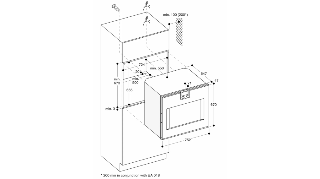 Lò nướng Gaggenau BO48 series 400 âm tủ