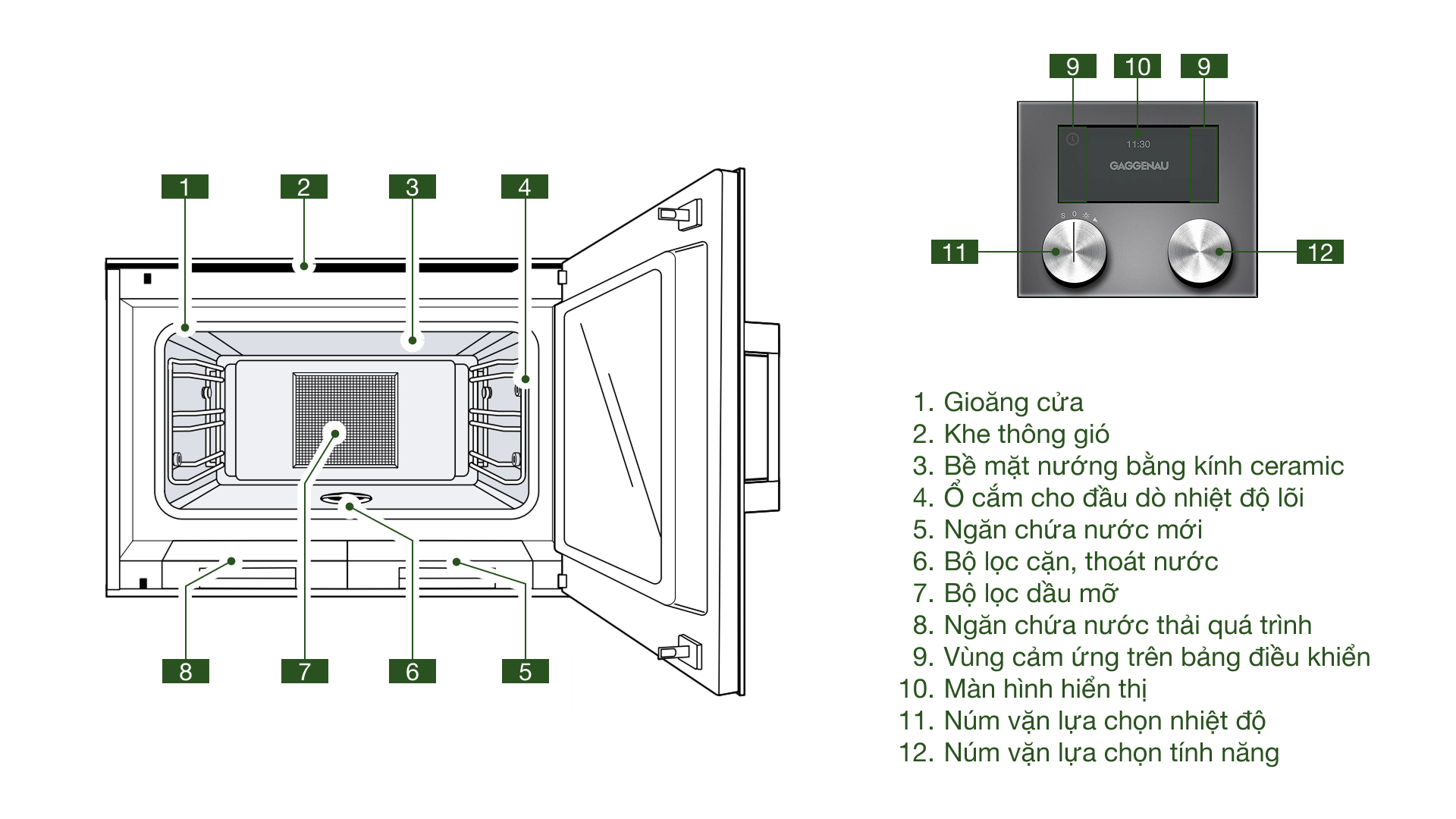 Lò nướng kèm hấp Gaggenau BSP25 Series 200 âm tủ