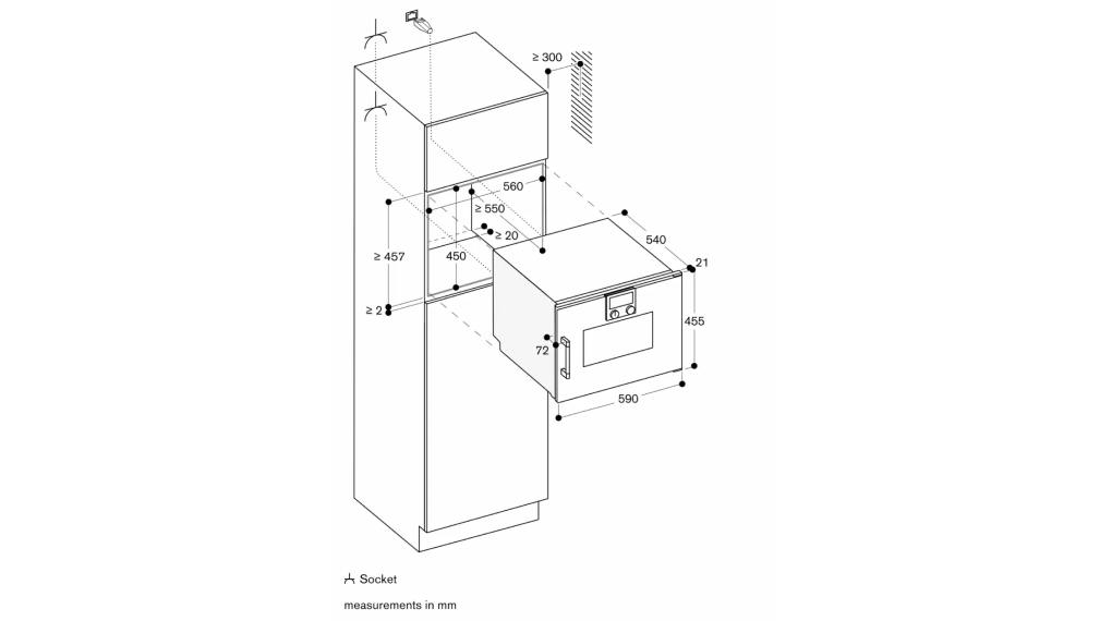 Lò nướng kèm hấp Gaggenau BSP25 Series 200 âm tủ