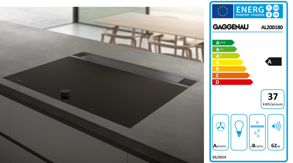 Máy hút mùi âm bàn Gaggenau AL200180 Serie 200 - Công suất hoạt động Máy hút mùi âm bàn Gaggenau AL200180 Serie 200