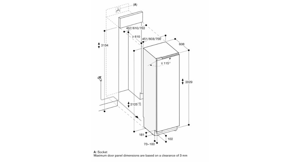 Tủ đông âm tủ Gaggenau 328 lít RF461306 Vario series 400