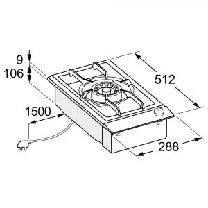 Bếp gas domino lắp âm Gaggenau VG231120F Vario Series 200 11 bep gas don lap am gaggenau vg231120f vario series 200 8