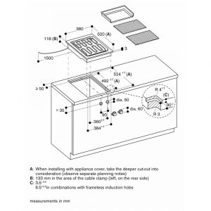 bep nuong teppan yaki gaggenau vr414115 vario series 400 3000 w 3