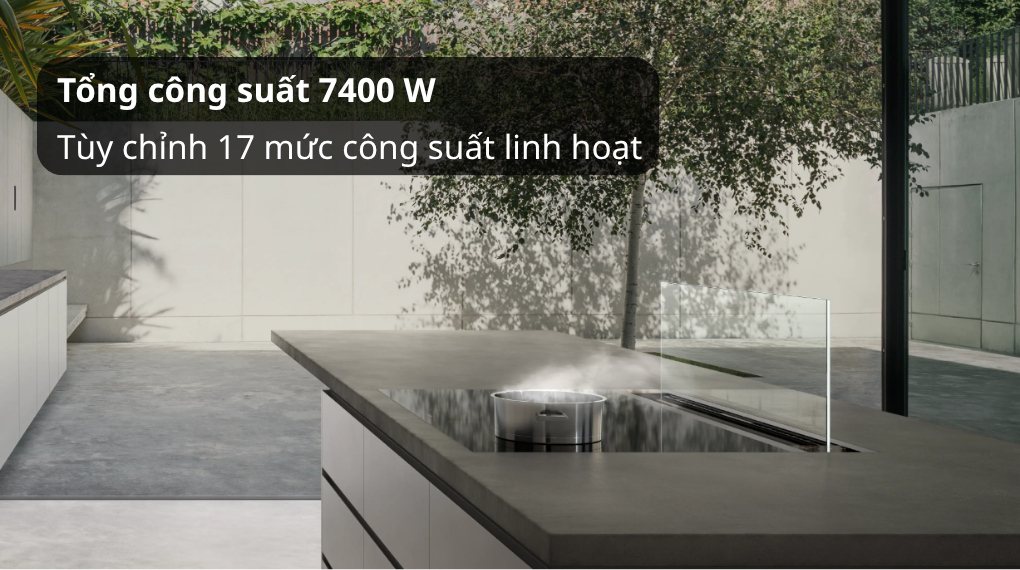 Bếp từ đa điểm Gaggenau CX482101 Series 400 7400 W-Công suất 7400 W, thiết kế 7 mức công suất Bếp từ đa điểm Gaggenau CX482101 Series 400 7400 W-Công suất 7400 W, thiết kế 7 mức công suất