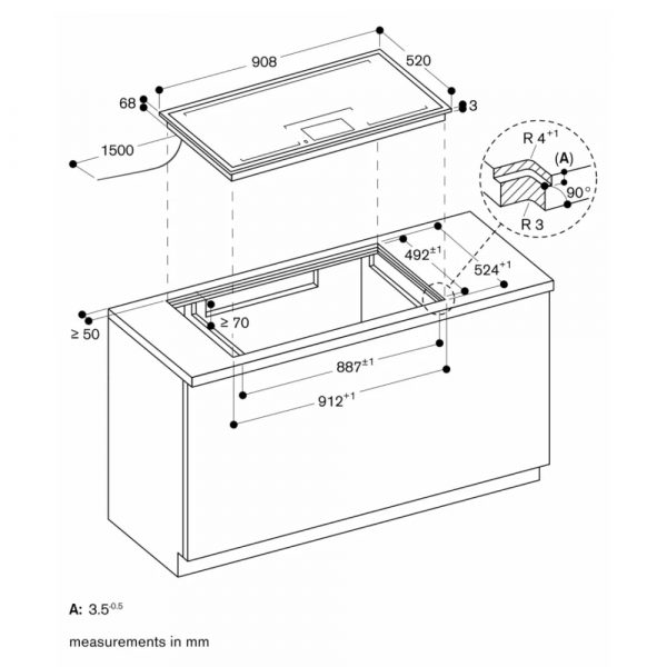 bep tu da diem gaggenau cx492111 serie 400 7400 w 6