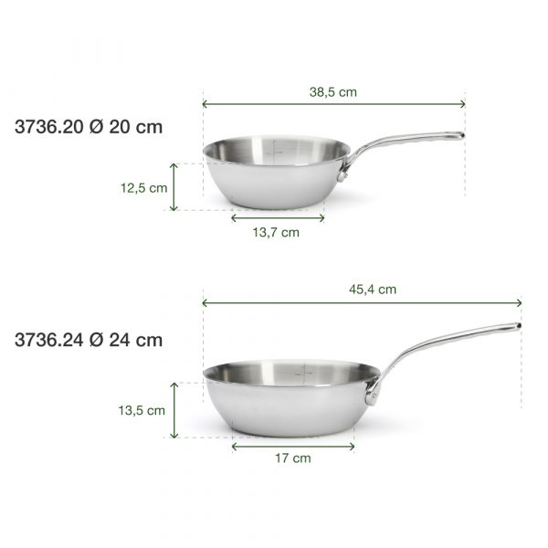 chao inox de buyer 3736 rounded saute pan affinity 15