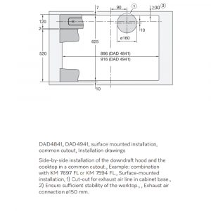 Máy hút mùi âm bàn Miele DAD 4841 Levantar 20 may hut mui am ban miele dad 4841 levantar 16