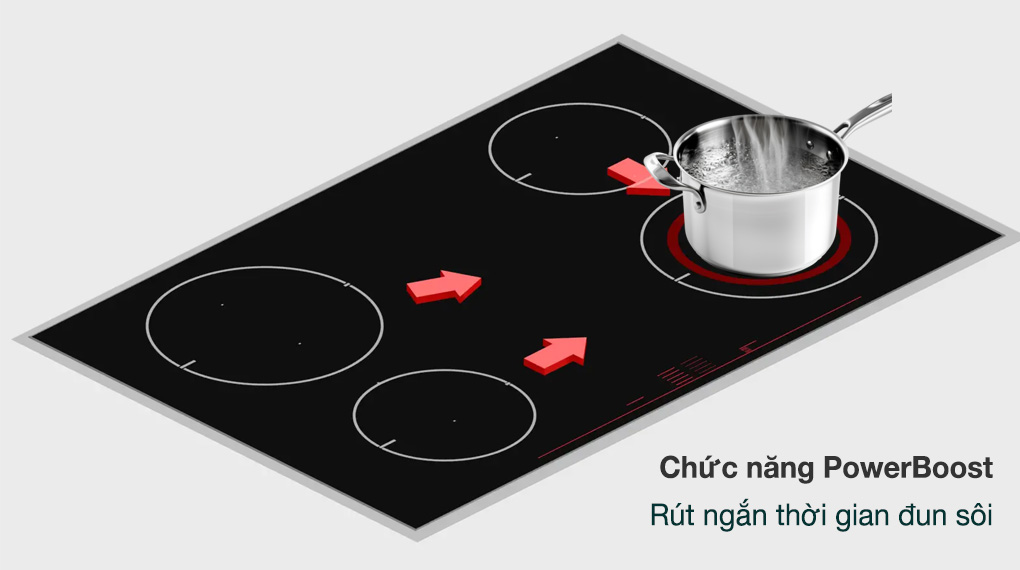 Bếp từ đa điểm Bosch PXY895DV1E Series 8 Accent Line 7400 W-Công suất mạnh mẽ, có trang bị chức năng tăng công suất Bếp từ đa điểm Bosch PXY895DV1E Series 8 Accent Line 7400 W-Công suất mạnh mẽ, có trang bị chức năng tăng công suất