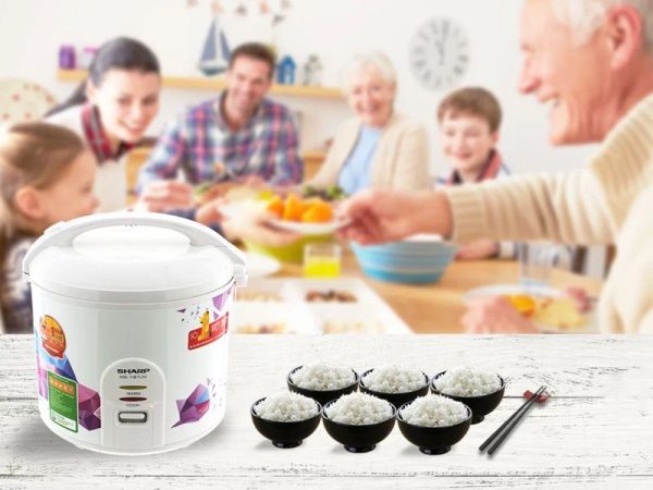 Chi Tiết Cách Làm Tỏi Đen Đơn Giản Bằng Nồi Cơm Điện Tại Nhà 4 Nồi cơm điện Sharp KS-18TJV giữ nhiệt ổn định, dễ vệ sinh, lý tưởng để ủ tỏi đen 1kg cho gia đình nhỏ