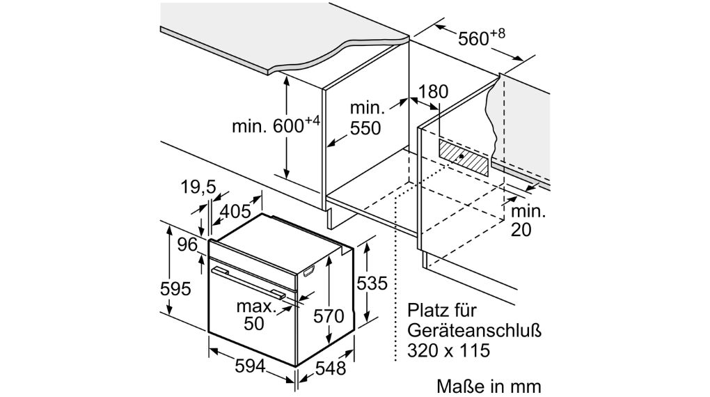 Lò nướng hơi nước Bosch HQA4720B3 Series 4 Accent Line âm tủ - Lắp đặt 2 lo nuong kem hap bosch hqa4720b3 series 4 accent line am tu 4 1