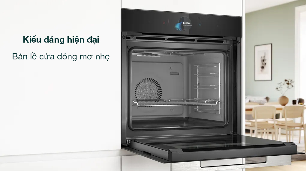 Lò nướng kèm hấp Bosch HSG7584B1 Series 8 âm tủ-Tổng quan thiết kế Lò nướng kèm hấp Bosch HSG7584B1 Series 8 âm tủ-Tổng quan thiết kế