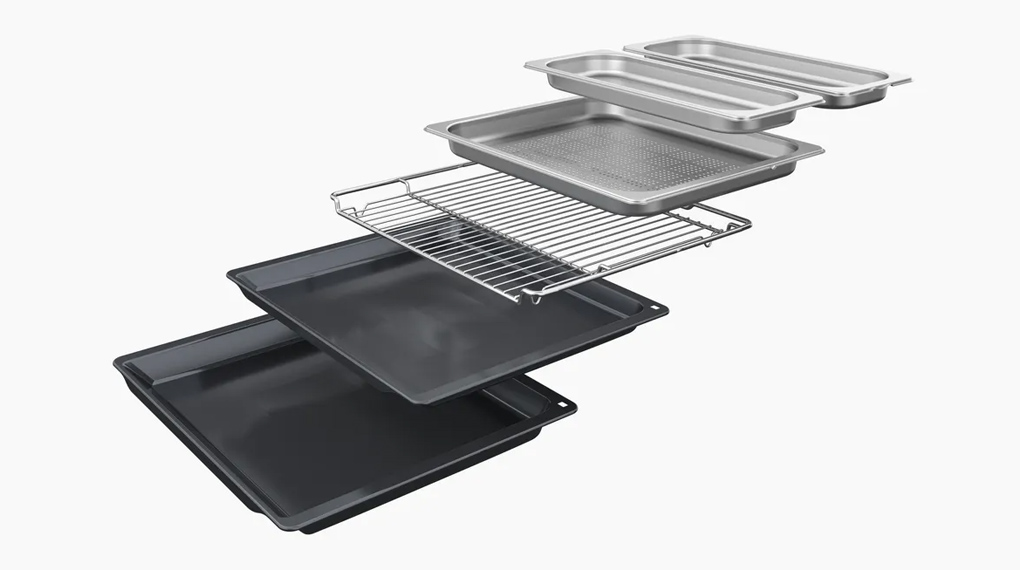 Lò nướng kèm hấp Bosch HSG7584B1 Series 8 âm tủ-Nhiều khay đi kèm Lò nướng kèm hấp Bosch HSG7584B1 Series 8 âm tủ-Nhiều khay đi kèm