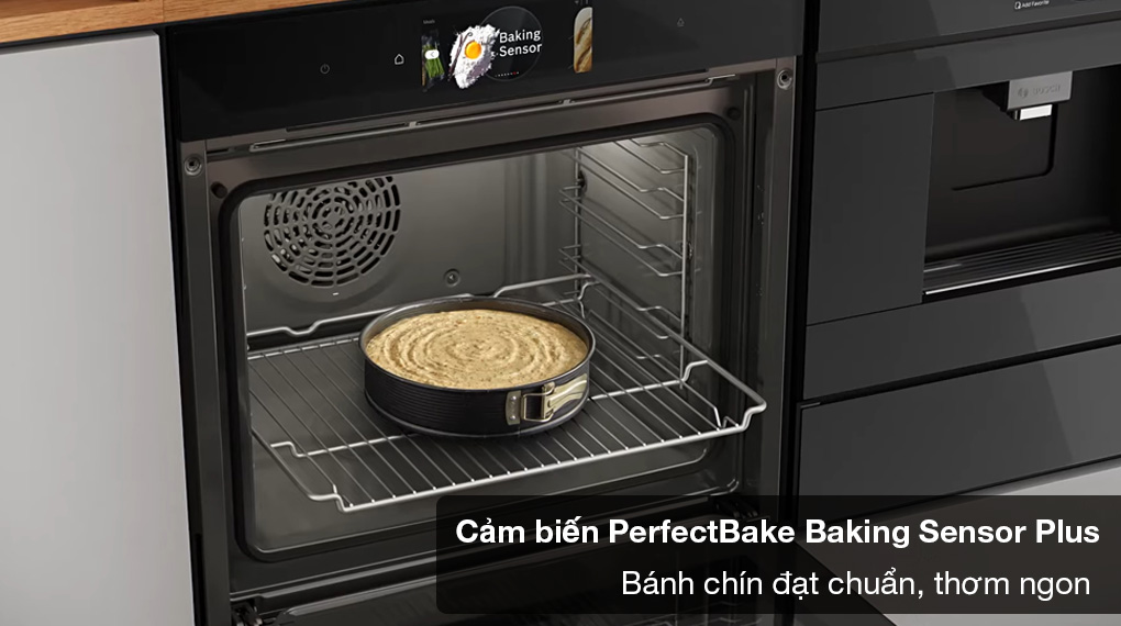 Lò nướng kèm hấp Bosch HSG7584B1 Series 8 âm tủ-Cảm biến nướng bánh PerfectBake Baking Sensor Plus Lò nướng kèm hấp Bosch HSG7584B1 Series 8 âm tủ-Cảm biến nướng bánh PerfectBake Baking Sensor Plus