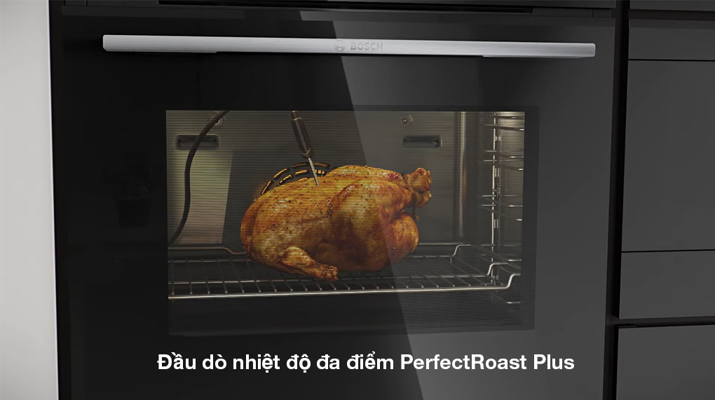 Lò nướng kèm hấp Bosch HSG7584B1 Series 8 âm tủ-Trang bị đầu dò nhiệt độ đa điểm PerfectRoast Plus Lò nướng kèm hấp Bosch HSG7584B1 Series 8 âm tủ-Trang bị đầu dò nhiệt độ đa điểm PerfectRoast Plus
