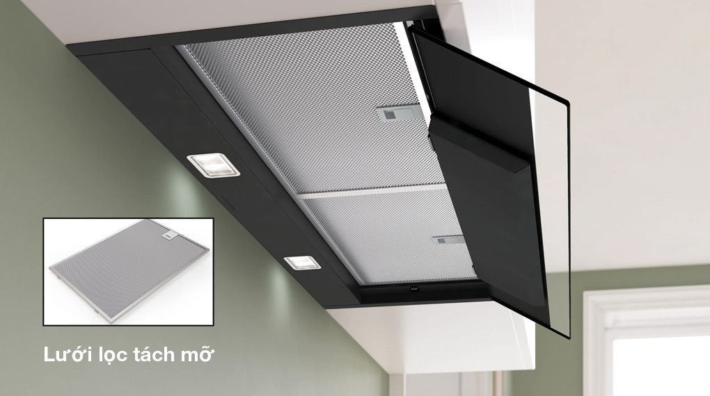 Máy hút mùi âm tủ Bosch DBB97DP60 series 6 Accent Line-Trang bị lưới lọc tách mỡ Máy hút mùi âm tủ Bosch DBB97DP60 series 6 Accent Line-Trang bị lưới lọc tách mỡ