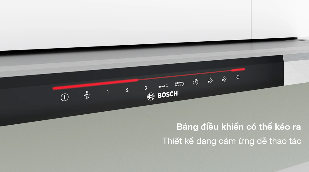 Máy hút mùi âm tủ Bosch DFS097K51 Series 8 Accent Line-Bảng điều khiển cảm ứng dễ thao tác Máy hút mùi âm tủ Bosch DFS097K51 Series 8 Accent Line-Bảng điều khiển cảm ứng dễ thao tác