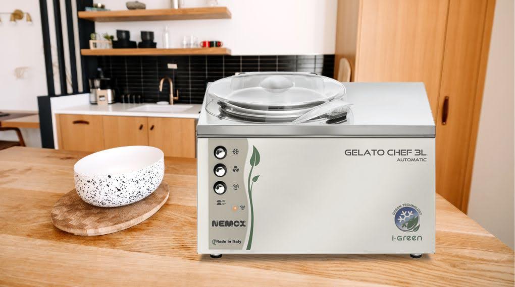 Máy làm kem mini Nemox 003B420250 Gelato Chef 3L AUTOMATIC i-Green 1,5 lít - Tổng quan sản phẩm may lam kem mini nemox 003b420250 gelato chef 3l automatic i green 1 5 lit 1 1