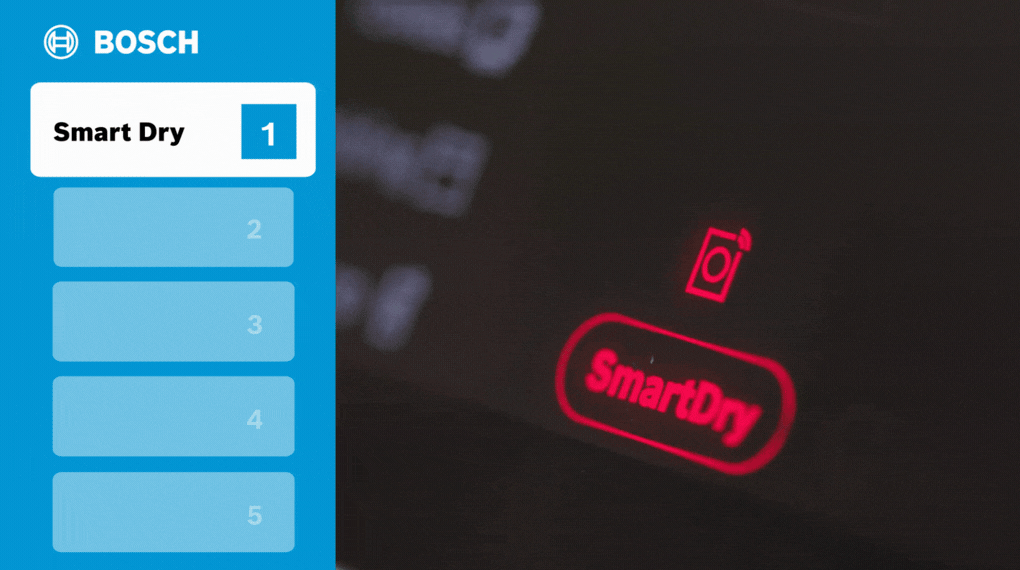 Máy sấy bơm nhiệt Bosch 9 kg WQB245B0SG Series 8 - Tự động lựa chọn chương trình sấy dựa trên chu trình giặt SmartDry may say bom nhiet bosch 9 kg wqb245b0sg serie 8 7
