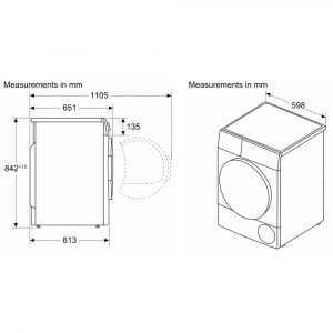 Máy sấy bơm nhiệt Bosch 9 kg WQB245B0SG Series 8 11 may say bom nhiet bosch 9 kg wqb245b0sg serie 8 8