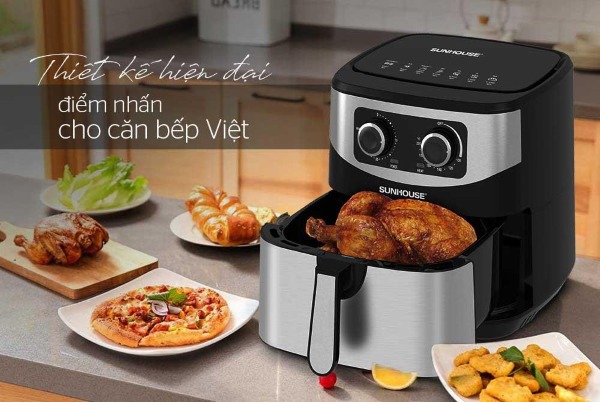 TOP 5 nồi chiên không dầu dung tích lớn dành cho gia đình đông người 3 Nồi chiên không dầu Sunhouse SHD4035 dung tích 9L