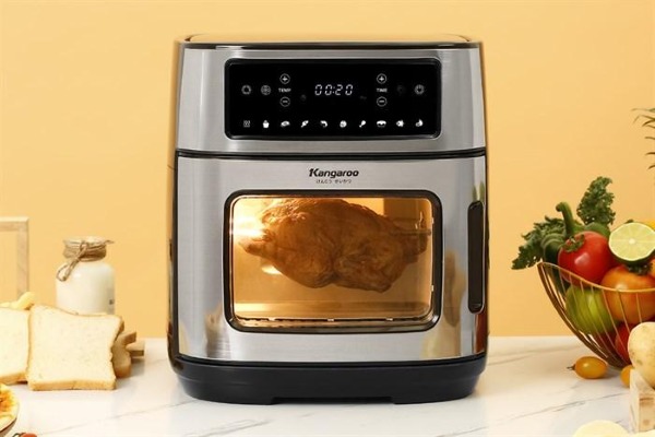 TOP 5 nồi chiên không dầu dung tích lớn dành cho gia đình đông người 5 Nồi chiên không dầu điện tử Kangaroo KG12AF1A được trang bị dung tích lớn 12L