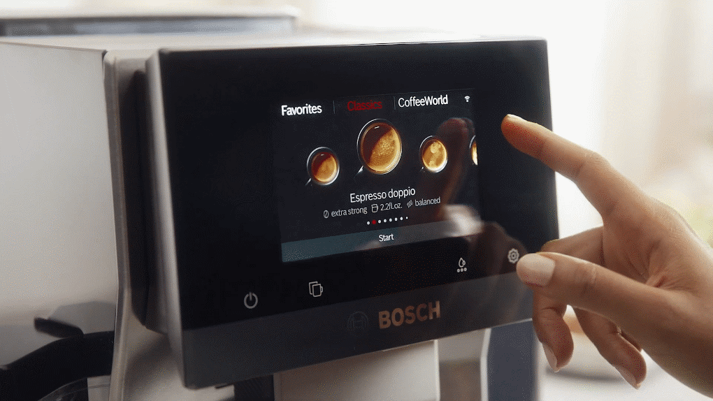 Máy pha cà phê tự động Bosch TQE80703 VeroCafe Series 8 - Màn hình cảm ứng may pha ca phe tu dong bosch tqe80703 verocafe series 8 2