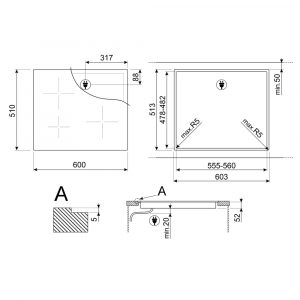 Bếp từ 3 vùng nấu Smeg SI2631D 7200 W Universale 9 bep tu 3 vung nau smeg si2631d 7200 w universale 5
