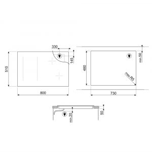 Bếp từ đa điểm Smeg SI1M4844D 7400 W Classica 7 bep tu 4 vung nau smeg si1m4844d 7400 w classica 3