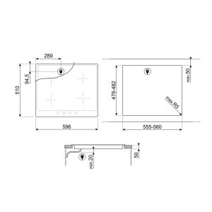 Bếp từ 4 vùng nấu Smeg SI764 7400 W Cortina 12 bep tu 4 vung nau smeg si764pom 7400 w cortina 8