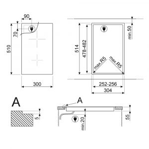 Bếp từ 2 vùng nấu Smeg SI2321D 3600 W Universale 6 bep tu miele km 7697 fr 1