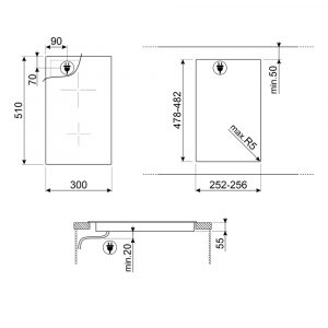 Bếp từ 2 vùng nấu Smeg SI2321D 3600 W Universale 5 bep tu miele km 7697 fr 2